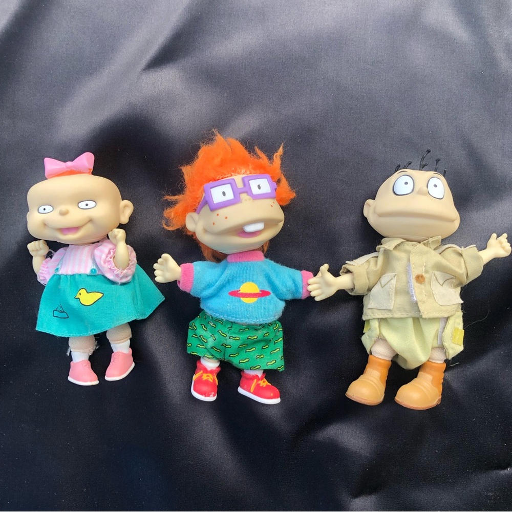 Vintage Rugrats Nickelodeon Mini Doll Mattel 1997 Vintage Figure Plush Set Of 3